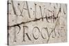 Roman Lettering in Herculaneum, UNESCO World Heritage Site, Campania, Italy, Europe-Martin Child-Stretched Canvas