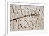 Roman Lettering in Herculaneum, UNESCO World Heritage Site, Campania, Italy, Europe-Martin Child-Framed Photographic Print