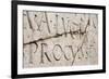 Roman Lettering in Herculaneum, UNESCO World Heritage Site, Campania, Italy, Europe-Martin Child-Framed Photographic Print