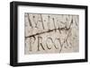 Roman Lettering in Herculaneum, UNESCO World Heritage Site, Campania, Italy, Europe-Martin Child-Framed Photographic Print