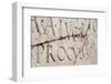 Roman Lettering in Herculaneum, UNESCO World Heritage Site, Campania, Italy, Europe-Martin Child-Framed Photographic Print