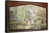 Roman Life on the River Nile Egypt, Fresco from temple of Bacchus at Pompeii 55-79 BC-null-Framed Stretched Canvas