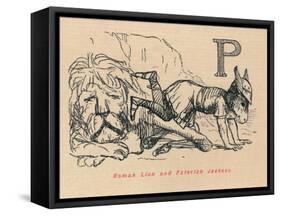 'Roman Lion and Falerian Jackass', 1852-John Leech-Framed Stretched Canvas