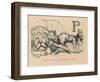 'Roman Lion and Falerian Jackass', 1852-John Leech-Framed Giclee Print