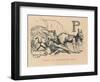 'Roman Lion and Falerian Jackass', 1852-John Leech-Framed Giclee Print