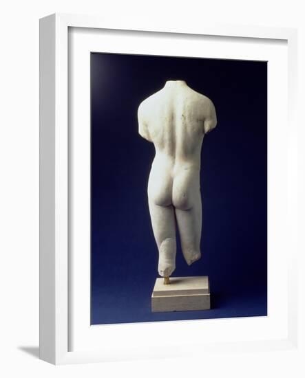 Roman Male Torso of a Youthful Figure, after a Polyclitan Bronze Original of the 5th Century BC-null-Framed Giclee Print