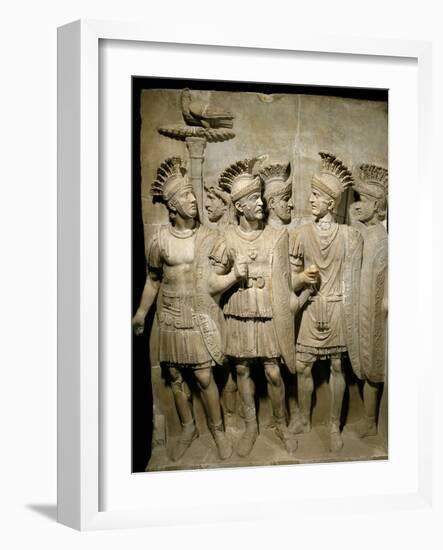 Roman Marble Relief of the Praetorian Guard-null-Framed Photographic Print