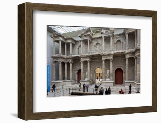 Roman Market Gate of Miletus at the Pergamon Museum, Museum Island, Berlin, Germany-null-Framed Art Print