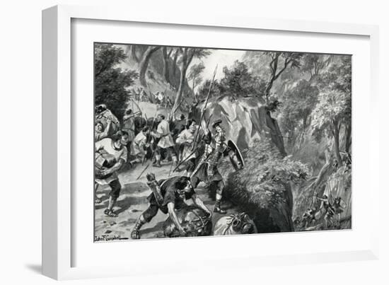 Roman Merchants Attacked by Britons-G.F. Scott Elliot-Framed Art Print