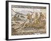 Roman Mosaic Dating from the 2 AD, from the Villa of the Nile at Leptis Magna, Tripoli, Libya-Rennie Christopher-Framed Photographic Print