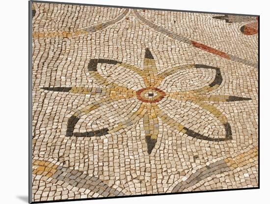 Roman Mosaic, Floral Decoratio, Ostia Antica, Italy-Prisma Archivo-Mounted Photographic Print