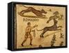 Roman Mosaic, Hare Hunting, 1st century AD-null-Framed Stretched Canvas