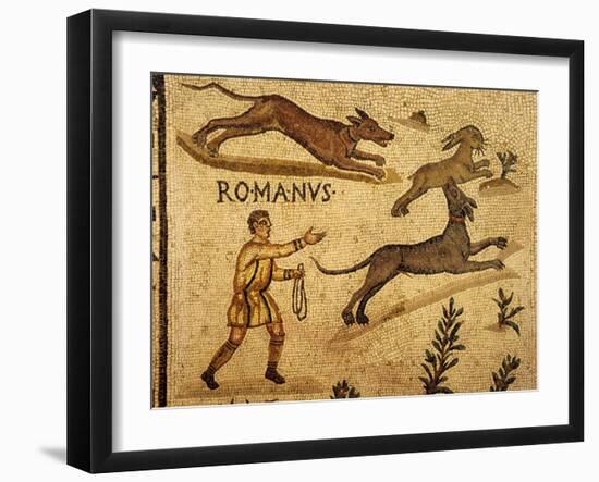 Roman Mosaic, Hare Hunting, 1st century AD-null-Framed Photographic Print