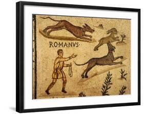 Roman Mosaic, Hare Hunting, 1st century AD-null-Framed Photographic Print