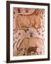 Roman Mosaic of a Ram, a Cow and Calf, 4th Century AD-null-Framed Giclee Print