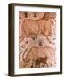 Roman Mosaic of a Ram, a Cow and Calf, 4th Century AD-null-Framed Giclee Print