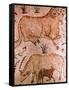 Roman Mosaic of a Ram, a Cow and Calf, 4th Century AD-null-Framed Stretched Canvas