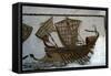 Roman mosaic of a Roman warship, c.2nd century BC-Unknown-Framed Stretched Canvas