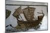 Roman mosaic of a Roman warship, c.2nd century BC-Unknown-Mounted Giclee Print