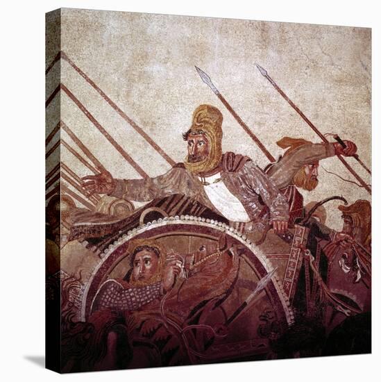 Roman Mosaic of Darius II of Persia at the Battle of Issus, Pompeii, Italy, (1st Century Ad)-CM Dixon-Stretched Canvas