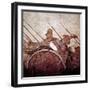 Roman Mosaic of Darius II of Persia at the Battle of Issus, Pompeii, Italy, (1st Century Ad)-CM Dixon-Framed Giclee Print