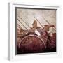 Roman Mosaic of Darius II of Persia at the Battle of Issus, Pompeii, Italy, (1st Century Ad)-CM Dixon-Framed Giclee Print