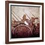 Roman Mosaic of Darius II of Persia at the Battle of Issus, Pompeii, Italy, (1st Century Ad)-CM Dixon-Framed Giclee Print