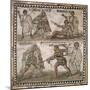 Roman Mosaic of Gladiators, 3rd C-null-Mounted Art Print