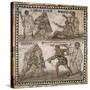 Roman Mosaic of Gladiators, 3rd C-null-Stretched Canvas