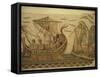 Roman Mosaic, Ulysses and Chant of Sirens, Bardo, Tunisia, North Africa, Africa-David Beatty-Framed Stretched Canvas