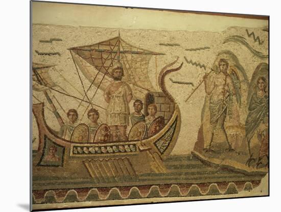 Roman Mosaic, Ulysses and Chant of Sirens, Bardo, Tunisia, North Africa, Africa-David Beatty-Mounted Photographic Print