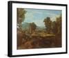 Roman Mountain-Scenery-Jean-François Millet-Framed Art Print
