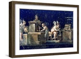 Roman mural, House of the Vettii Pompeii, Italy. Artist: Unknown-Unknown-Framed Giclee Print