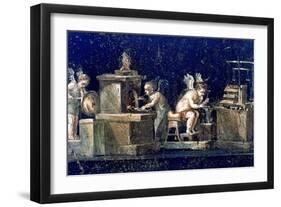 Roman mural, House of the Vettii Pompeii, Italy. Artist: Unknown-Unknown-Framed Giclee Print