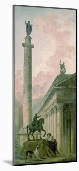 Roman Obelisk-Hubert Robert-Mounted Art Print