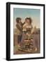 Roman Peasants, 1878 (Oil on Canvas)-Filippo Indoni-Framed Giclee Print