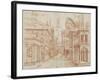 Roman Perspective-Baldassare Peruzzi-Framed Art Print