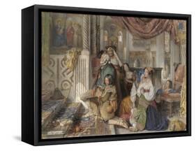Roman Pilgrims, 1854-John Frederick Lewis-Framed Stretched Canvas