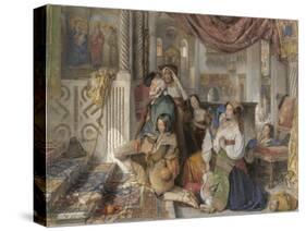 Roman Pilgrims, 1854-John Frederick Lewis-Stretched Canvas