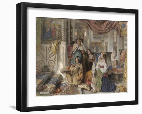 Roman Pilgrims, 1854-John Frederick Lewis-Framed Giclee Print