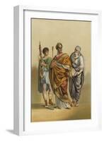 Roman Priest of Jupiter and His Attendants-null-Framed Giclee Print