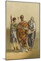 Roman Priest of Jupiter and His Attendants-null-Mounted Giclee Print