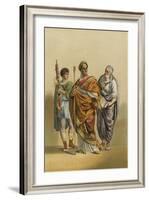 Roman Priest of Jupiter and His Attendants-null-Framed Giclee Print