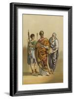 Roman Priest of Jupiter and His Attendants-null-Framed Giclee Print