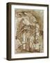 Roman Prison, circa 1744-5 (Pen and Wash over Pencil)-Giovanni Battista Piranesi-Framed Giclee Print