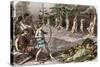 Roman Prisoners Target of the Batavi Warriors, 69-null-Stretched Canvas