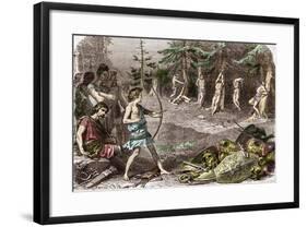 Roman Prisoners Target of the Batavi Warriors, 69-null-Framed Giclee Print