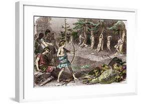 Roman Prisoners Target of the Batavi Warriors, 69-null-Framed Giclee Print