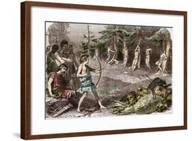 Roman Prisoners Target of the Batavi Warriors, 69-null-Framed Giclee Print