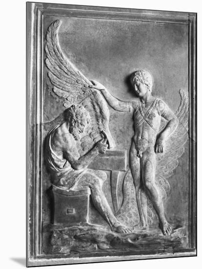 Roman Relief of Daedalus and Icarus-null-Mounted Photographic Print